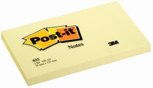 3M 655-TH YELLOW NOTES 3X5"
